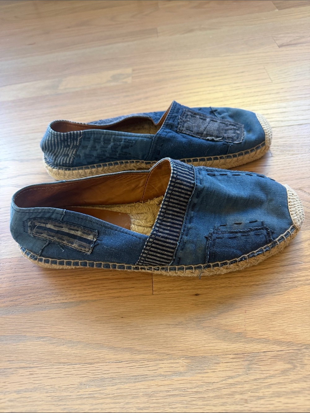 Polo Ralph Lauren Cevio Slip Espadrille Slip-On Shoes Navy Denim Men’s 10